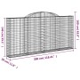Cestas gaviones 12 uds forma de arco hierro 300x30x140/160 cm de vidaXL, Maceteros y jardineras - Ref: Foro24-3146567, Precio...