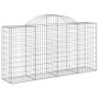 Cestas de gaviones 14 uds forma de arco hierro 200x50x100/120cm de vidaXL, Maceteros y jardineras - Ref: Foro24-3146332, Prec...