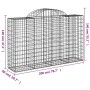 Cestas de gaviones 9 uds forma de arco hierro 200x50x120/140 cm de vidaXL, Maceteros y jardineras - Ref: Foro24-3146348, Prec...
