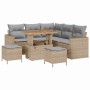 Conjunto de sofá de jardín 8 pcs Beige ratán sintético en Sofás de exterior | Comprar online en Foru.es