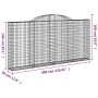 Cestas de gaviones 2 uds forma de arco hierro 300x30x140/160 cm de vidaXL, Maceteros y jardineras - Ref: Foro24-3146557, Prec...