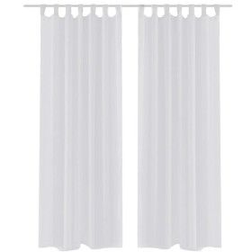 2 Cortinas blancas transparentes 140 x 175 cm de vidaXL, Cortinas y visillos - Ref: Foro24-130197, Precio: 24,30 €, Descuento: %