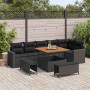 Conjunto de sofás de jardín 9 pcs Negro ratán sintético en Sofás de exterior | Comprar online en Foru.es