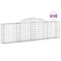 Cestas de gaviones 30 uds forma de arco hierro 300x30x80/100 cm de vidaXL, Maceteros y jardineras - Ref: Foro24-3146519, Prec...
