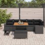 Conjunto de sofás de jardín 9 pcs Negro ratán sintético en Sofás de exterior | Comprar online en Foru.es