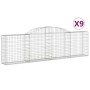 Cestas de gaviones 9 uds forma de arco hierro 300x30x80/100 cm de vidaXL, Maceteros y jardineras - Ref: Foro24-3146510, Preci...
