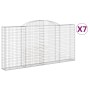 Cestas de gaviones 7 uds forma de arco hierro 300x30x140/160 cm de vidaXL, Maceteros y jardineras - Ref: Foro24-3146562, Prec...