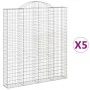 Cestas de gaviones 5 uds forma de arco hierro 200x30x220/240 cm de vidaXL, Maceteros y jardineras - Ref: Foro24-3146239, Prec...