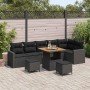 Conjunto de sofás de jardín 9 pcs Negro ratán sintético en Sofás de exterior | Comprar online en Foru.es
