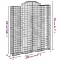 Cestas de gaviones 5 uds forma de arco hierro 200x30x220/240 cm de vidaXL, Maceteros y jardineras - Ref: Foro24-3146239, Prec...