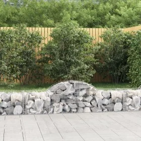 Gabion baskets 10 pcs arc shape iron 200x50x40/60 cm by vidaXL, Pots and planters - Ref: Foro24-3146265, Price: 525,58 €, Dis...