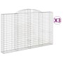 Cestas de gaviones 3 uds forma de arco hierro 300x30x180/200 cm de vidaXL, Maceteros y jardineras - Ref: Foro24-3146594, Prec...