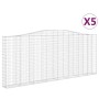 Cestas gaviones 5 uds forma de arco hierro 400x30x160/180 cm de vidaXL, Maceteros y jardineras - Ref: Foro24-3145868, Precio:...