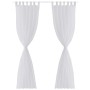 2 Cortinas blancas transparentes 140 x 225 cm de vidaXL, Cortinas y visillos - Ref: Foro24-130198, Precio: 29,12 €, Descuento: %