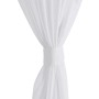 2 Cortinas blancas transparentes 140 x 225 cm de vidaXL, Cortinas y visillos - Ref: Foro24-130198, Precio: 29,12 €, Descuento: %