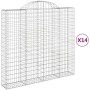 Cestas gaviones 14 uds forma de arco hierro 200x50x180/200 cm de vidaXL, Maceteros y jardineras - Ref: Foro24-3146416, Precio...