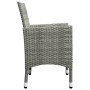 Set de bistró jardín 3 pzs ratán sintético vidrio templado gris en Conjuntos de jardín | Comprar online en Foru.es