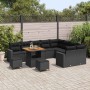 Conjunto de sofás de jardín 12 pcs Negro ratán sintético en Sofás de exterior | Comprar online en Foru.es