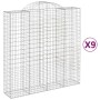 Cestas de gaviones 9 uds forma de arco hierro 200x50x200/220 cm de vidaXL, Maceteros y jardineras - Ref: Foro24-3146432, Prec...