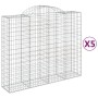 Cestas de gaviones 5 uds forma de arco hierro 200x50x160/180 cm de vidaXL, Maceteros y jardineras - Ref: Foro24-3146386, Prec...