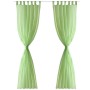 2 Cortinas verdes transparentes 140 x 225 cm de vidaXL, Cortinas y visillos - Ref: Foro24-130204, Precio: 23,47 €, Descuento: %