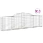 Cestas de gaviones 10 uds forma de arco hierro 300x30x80/100 cm de vidaXL, Maceteros y jardineras - Ref: Foro24-3146511, Prec...
