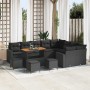 Conjunto de sofás de jardín 13 pcs Negro ratán sintético en Sofás de exterior | Comprar online en Foru.es