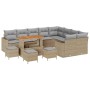 Conjunto de sofá de jardín 13 pcs Beige ratán sintético en Sofás de exterior | Comprar online en Foru.es