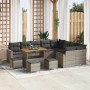 Conjunto de sofás de jardín 13 pcs Gris ratán sintético en Sofás de exterior | Comprar online en Foru.es
