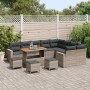 Conjunto de sofás de jardín 13 pcs Gris ratán sintético en Sofás de exterior | Comprar online en Foru.es