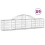 Cestas de gaviones 9 uds forma de arco hierro 200x30x40/60 cm de vidaXL, Maceteros y jardineras - Ref: Foro24-3146054, Precio...