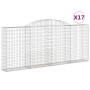 Cestas gaviones 17 uds forma de arco hierro 300x30x120/140 cm de vidaXL, Maceteros y jardineras - Ref: Foro24-3146552, Precio...
