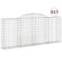 Cestas gaviones 17 uds forma de arco hierro 300x30x120/140 cm de vidaXL, Maceteros y jardineras - Ref: Foro24-3146552, Precio...