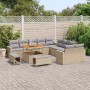 Conjunto de sofá de jardín 13 pcs Beige ratán sintético en Sofás de exterior | Comprar online en Foru.es