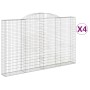 Cestas de gaviones 4 uds forma de arco hierro 300x30x180/200 cm de vidaXL, Maceteros y jardineras - Ref: Foro24-3146595, Prec...