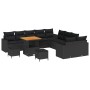 Conjunto de sofás de jardín 13 pcs Negro ratán sintético en Sofás de exterior | Comprar online en Foru.es