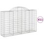 Cestas gaviones 11 uds forma de arco hierro 200x50x120/140 cm de vidaXL, Maceteros y jardineras - Ref: Foro24-3146350, Precio...