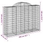 Cestas gaviones 18 uds forma de arco hierro 200x50x140/160 cm de vidaXL, Maceteros y jardineras - Ref: Foro24-3146376, Precio...