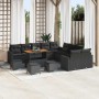 Conjunto de sofás de jardín 14 pcs Negro ratán sintético en Sofás de exterior | Comprar online en Foru.es