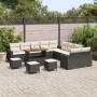 Conjunto de sofás de jardín 14 pcs Negro ratán sintético en Sofás de exterior | Comprar online en Foru.es