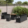 Conjunto de sofá de jardín 8 pcs Negro ratán sintético en Sofás de exterior | Comprar online en Foru.es