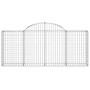 Cestas de gaviones 8 uds forma de arco hierro 200x30x80/100 cm de vidaXL, Maceteros y jardineras - Ref: Foro24-3146095, Preci...