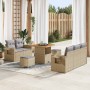 Conjunto de sofá de jardín 8 pcs Beige ratán sintético en Sofás de exterior | Comprar online en Foru.es
