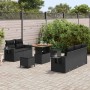 Conjunto de sofá de jardín 8 pcs Negro ratán sintético en Sofás de exterior | Comprar online en Foru.es