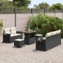 Conjunto de sofá de jardín 8 pcs Negro ratán sintético en Sofás de exterior | Comprar online en Foru.es