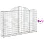 Cestas gaviones 20 uds forma de arco hierro 200x30x120/140 cm de vidaXL, Maceteros y jardineras - Ref: Foro24-3146146, Precio...