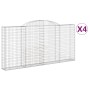 Cestas de gaviones 4 uds forma de arco hierro 300x30x140/160 cm de vidaXL, Maceteros y jardineras - Ref: Foro24-3146559, Prec...