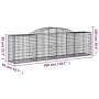 Gabion baskets 11 pcs arch shape iron 300x50x80/100 cm by vidaXL, Pots and planters - Ref: Foro24-3146692, Price: 1,00 €, Dis...