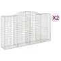 Cestas gaviones 2 uds forma de arco hierro 300x50x160/180 cm de vidaXL, Maceteros y jardineras - Ref: Foro24-3146755, Precio:...