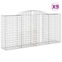 Cestas de gaviones 9 uds forma de arco hierro 300x50x140/160 cm de vidaXL, Maceteros y jardineras - Ref: Foro24-3146744, Prec...